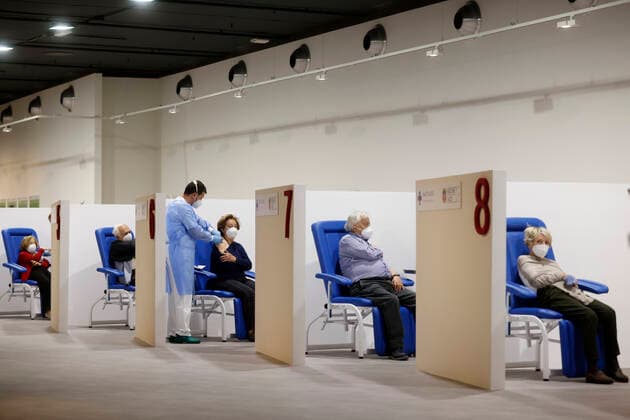 Coronavirus in Italien, Impfzentrum in Rom