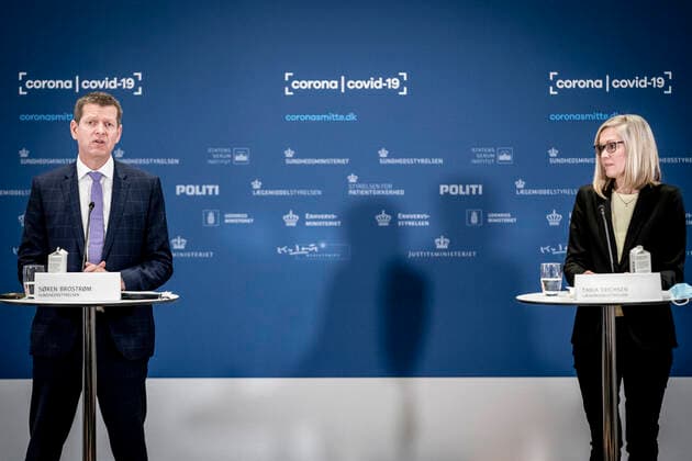 Coronavirus in Dänemark, PK in Kopenhagen zum 14 tägigen AstraZeneca Impfstopp