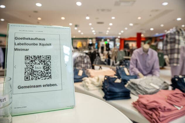 Coronavirus in Thüringen, Einkaufen mit Schnelltest in Weimar