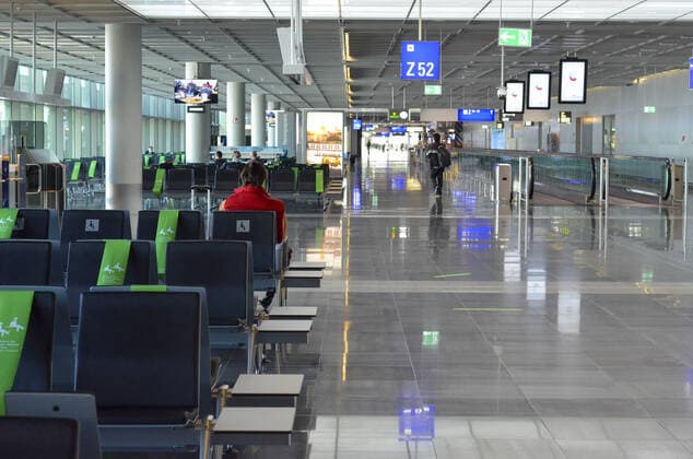 Coronavirus in Hessen, Eindrücke vom Flughafen in Frankfurt