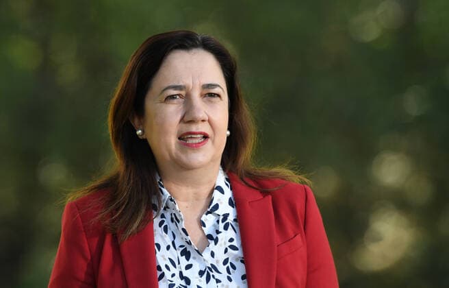 Coronavirus in Australien, Pressekonferenz mit Queensland-Premier Annastacia Palaszczuk in Brisbane