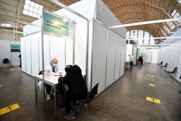 Coronavirus in Lettland, Impfzentrum in Riga