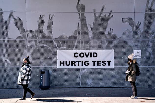 Coronavirus in Dänemark, Schnelltestzentrum in Aalborg