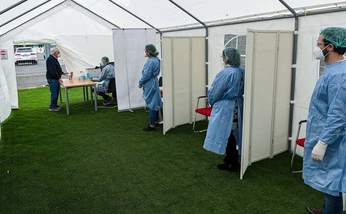Coronavirus in Hessen, Eröffnung Teststation in Obertshausen