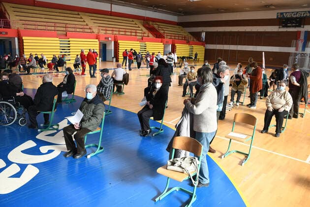 Coronavirus in Kroatien, Impfzentrum in Koprivnica