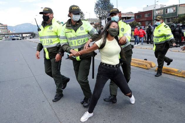 Coronavirus in Kolumbien, Proteste gegen den Lockdown in Bogota