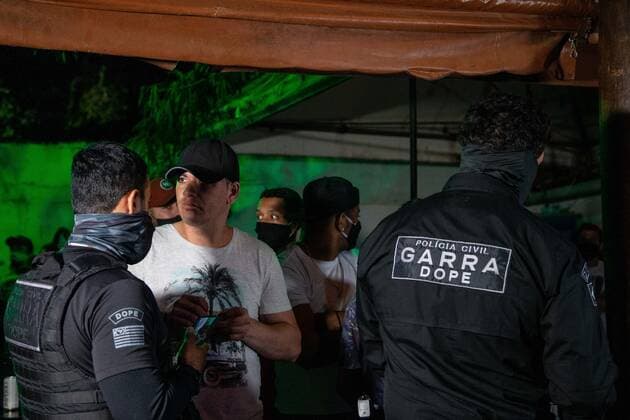 Coronavirus in Brasilien, Auflösung einer illegalen Party in Sao Paulo