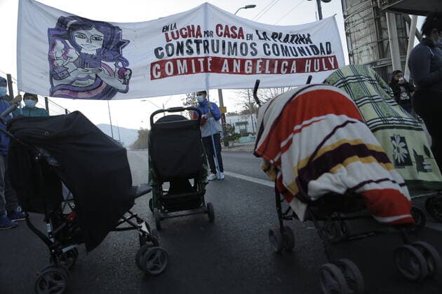 Coronavirus in Chile, Proteste in Santiago