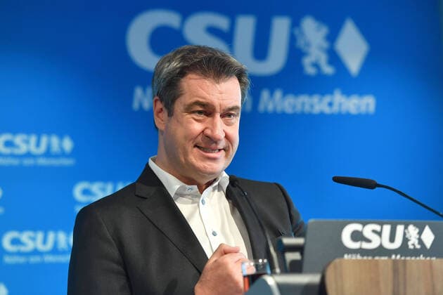 Wahlen 2021 - CSU Vorsitzender Markus Söder - Archivbilder