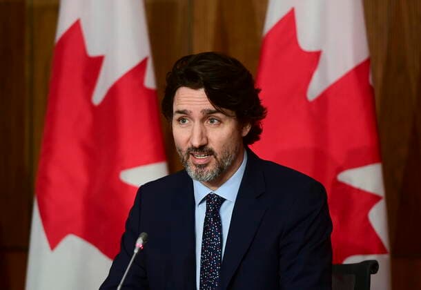 Coronavirus in Kanada, Premierminister Justin Trudeau Pressekonferenz in Ottawa
