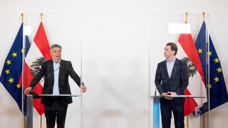 Coronavirus in Österreich, Pressekonferenz im Bundeskanzleramt in Wien