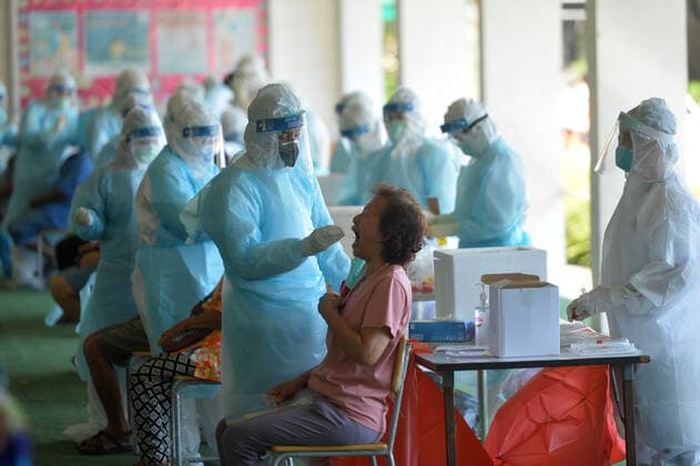 Coronavirus in Thailand, Testzentrum in Bangkok