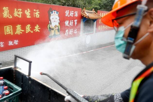 Coronavirus in Taiwan, Desinfektionen in Taipei