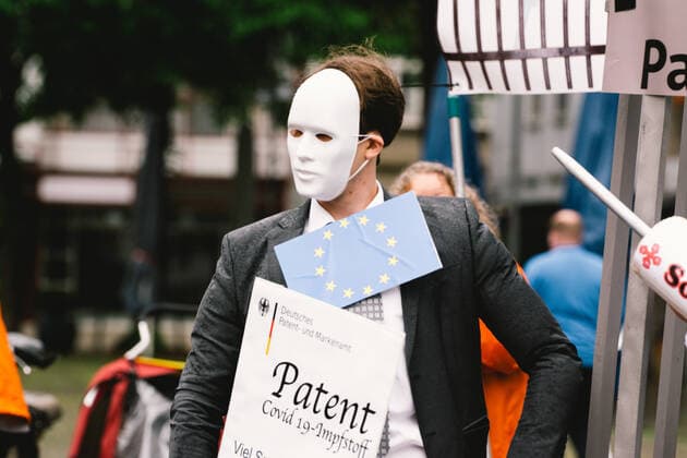Coronavirus in Deutschland, Proteste gegen Impfstoff Patentente in Köln