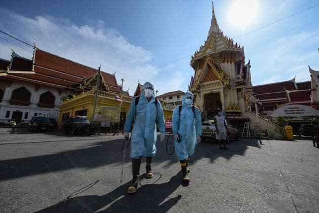 Coronavirus in Thailand, Desinfektionen in Bangkok