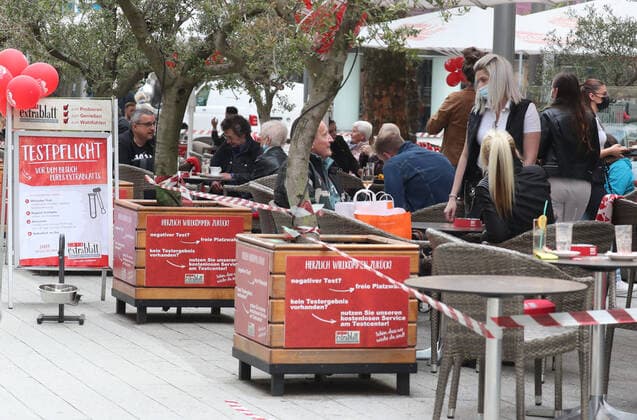 Coronavirus in Niedersachsen, Wiedereröffnung von Gastronomie mit Außenbereich in Hannover