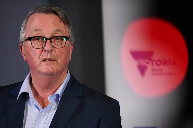 Coronavirus in Australien, Pressekonferenz mit Martin Foley in Melbourne