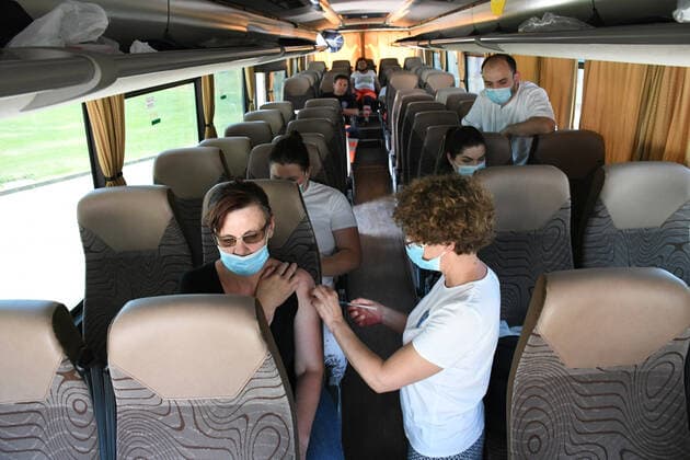 Coronavirus in Kroatien, Impfbus ins Bjelovar