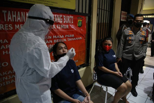 Coronavirus in Indonesien, Inhaftierte werden in Jakarta getestet