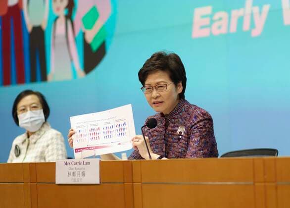 Coronavirus in Hongkong, Carrie Lam Pressekonferenz