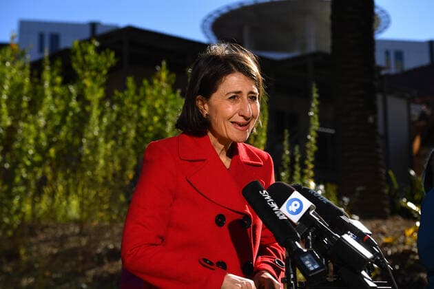 Coronavirus in Australien, Pressekonferenz in Sydney mit NSW-Premier Gladys Berejiklian