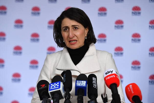 Coronavirus in Australien, Pressekonferenz in Sydney mit NSW-Premier Gladys Berejiklian