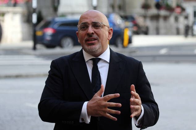 Coronavirus in Großbritannien, Minister Nadhim Zahawi Pressekonferenz in London