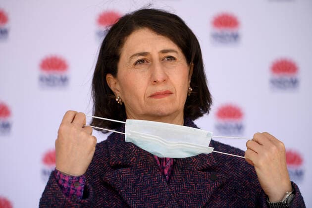 Coronavirus in Australien, Pressekonferenz in Sydney mit NSW-Premier Gladys Berejiklian