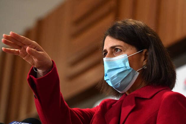 Coronavirus in Australien, Pressekonferenz in Sydney mit NSW-Premier Gladys Berejiklian