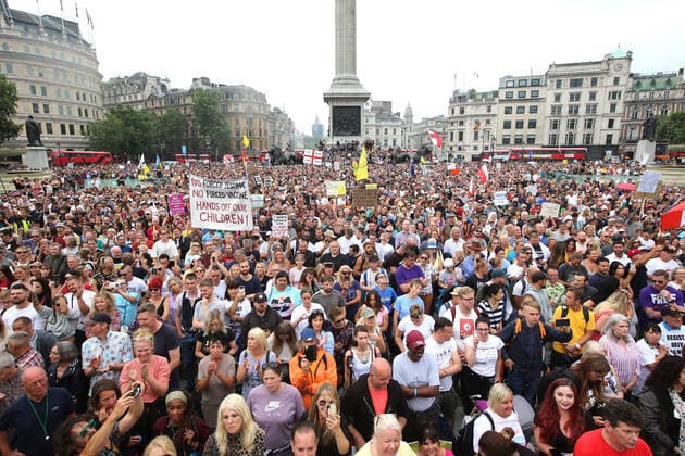 Coronavirus in Großbritannien, Impfgegner protestieren in London