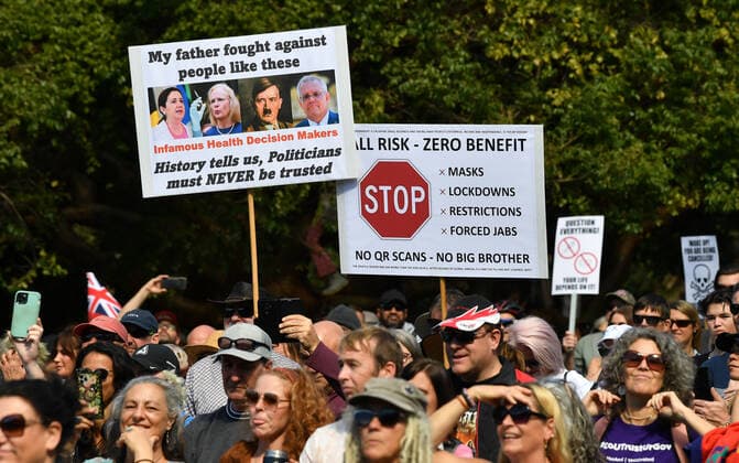Coronavirus in Australien, Proteste in Brisbane