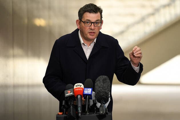 Coronavirus in Australien, Pressekonferenz in Melbourne mit Victoria-Premier Daniel Andrews