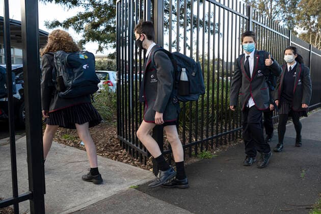 Coronavirus in Australien, Schüler kehren in den Präsenzunterricht zurück in Melbourne
