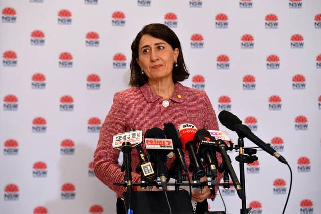 Coronavirus in Australien, Pressekonferenz in Sydney mit NSW-Premier Gladys Berejiklian