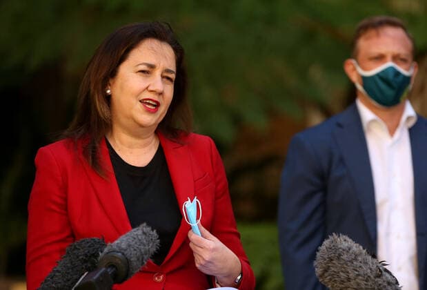 Coronavirus in Australien, Pressekonferenz mit Queensland-Premier Annastacia Palaszczuk in Brisbane