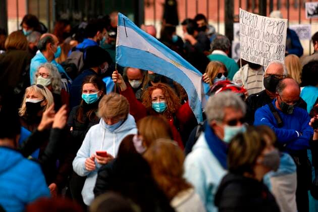 Coronavirus in Argentinien, Demonstration in Buenos Aires