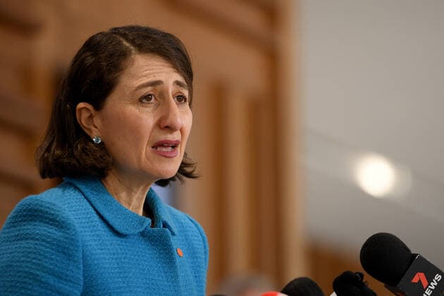 Coronavirus in Australien, Pressekonferenz in Sydney mit NSW-Premier Gladys Berejiklian