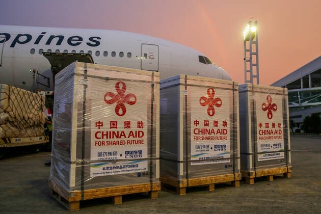 Coronavirus auf den Philippinen, Ankunft von Sinovac-Impfsoff in Manila