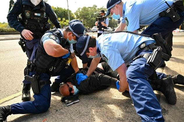 Coronavirus in Australien, Anti-Lockdown Protest in Sydney