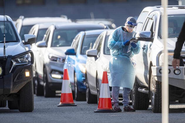 Coronavirus in Australien, Drive-Trough-Testzentrum in Victoria