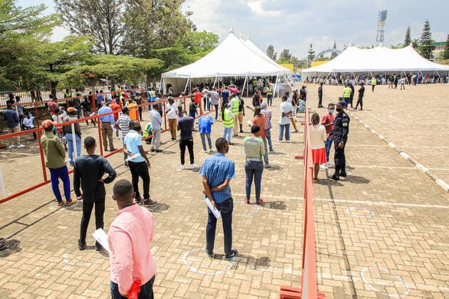 Coronavirus in Ruanda, Impfzentrum in Kigali