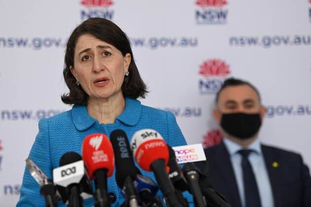 Coronavirus in Australien, Pressekonferenz in Sydney mit NSW-Premier Gladys Berejiklian