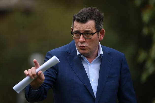 Coronavirus in Australien, Pressekonferenz mit Victoria-Premier Daniel Andrews in Melbourne