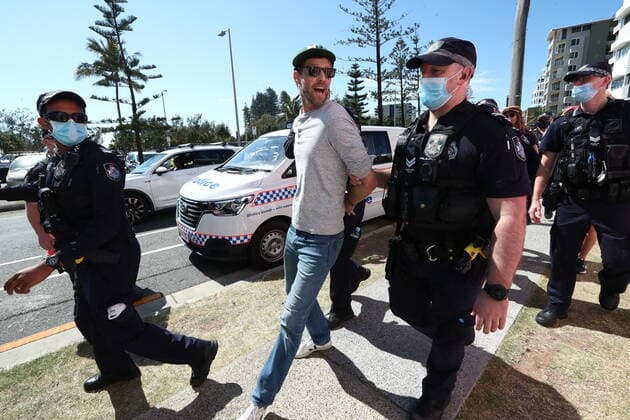 Coronavirus in Australien, Anti-Lockdown-Proteste in Queensland und New South Wales
