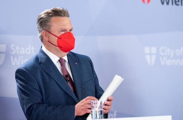 Österreich, Coronavirus-Pressekonferenz mit Michael Ludwig in Wien