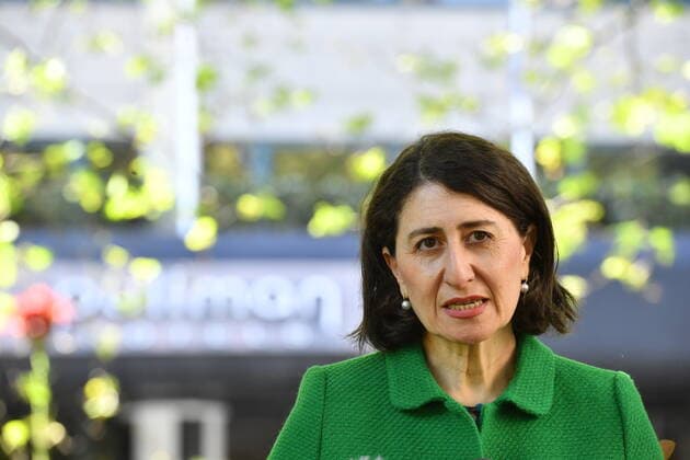 Coronavirus in Australien, Pressekonferenz in Sydney mit NSW-Premier Gladys Berejiklian
