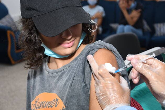 Coronavirus in Marokko, Impfkampagne für Jugendliche in Sale
