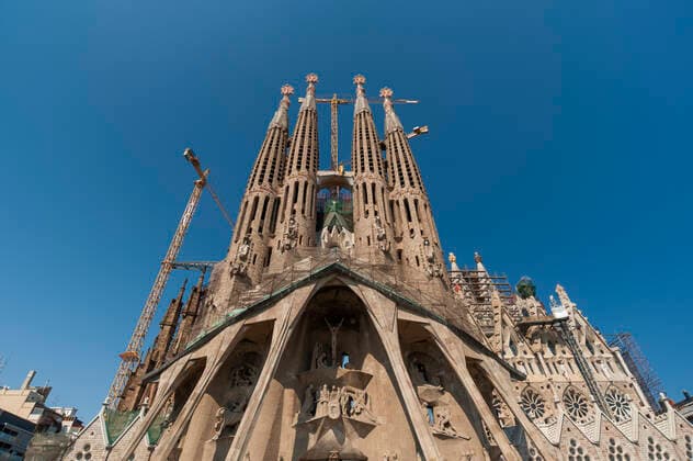 Basilica de la Sagrada Familia Barcelona im Bau, Archivbilder