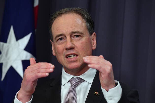 Coronavirus in Australien, Pressekonferenz mit Gesundheitsminister Greg Hunt in Canberra