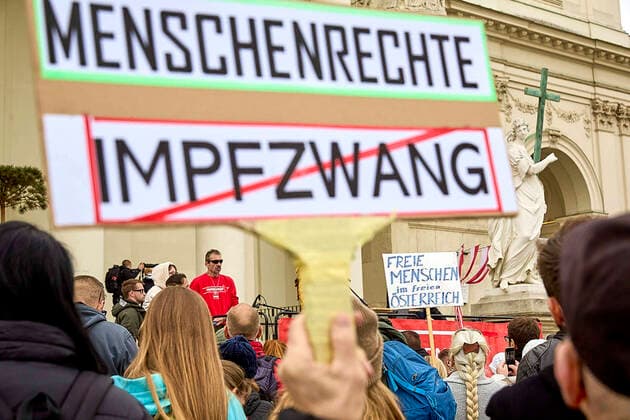 Coronavirus in Österreich, Proteste gegen Impfzwang in Wien